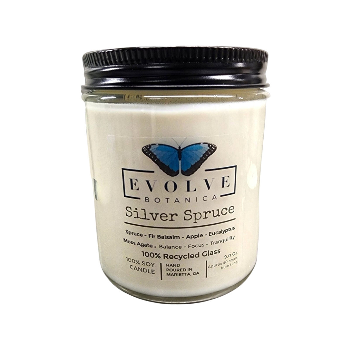 Evolve Botanica + Rocks Candle - Banana Nut Brulee (Wood Wick Citrine & Tiger Eye Gemstone Soy Candle) + Case of 3 + 11 oz