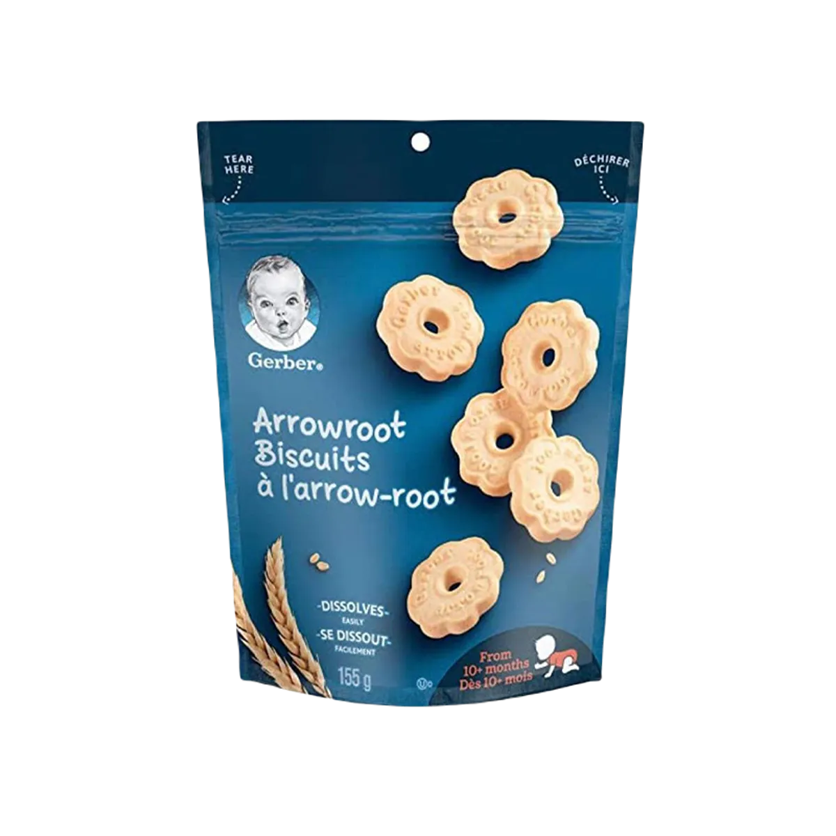 Gerber Arrowroot Biscuits 155g: