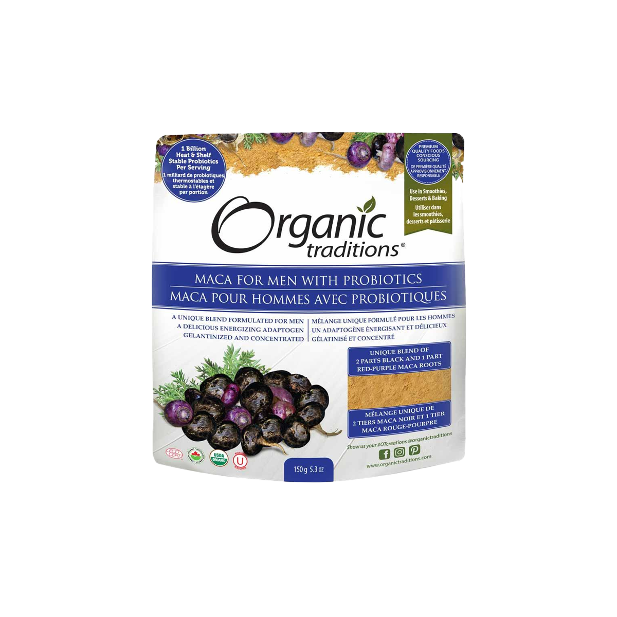 Organic Traditions Maca For Men With Probiotics 150g