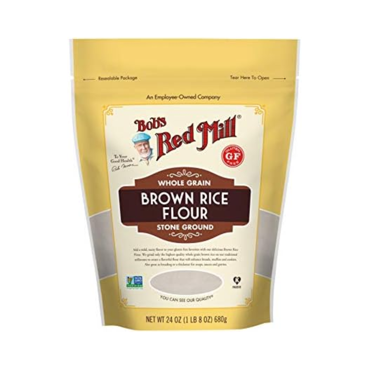 Bob's Red Mill, Flour Rice Brown, Case Of 4, 24 oz