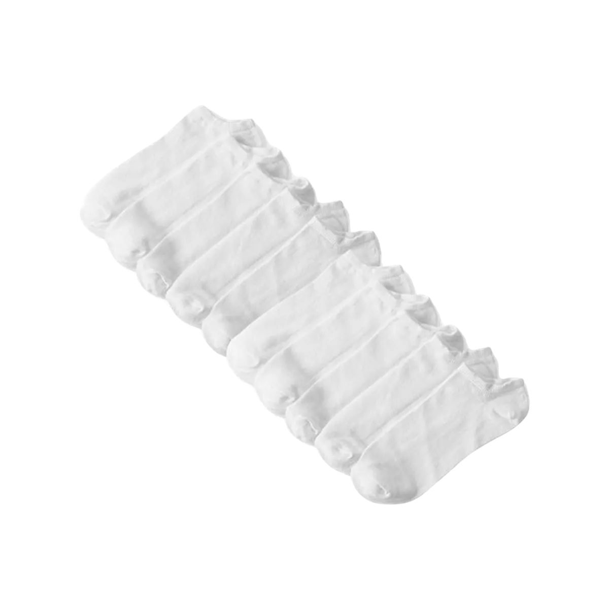 Marks & Spencer 10 Pack Cotton Rich Trainer Liners Size 3-5 White