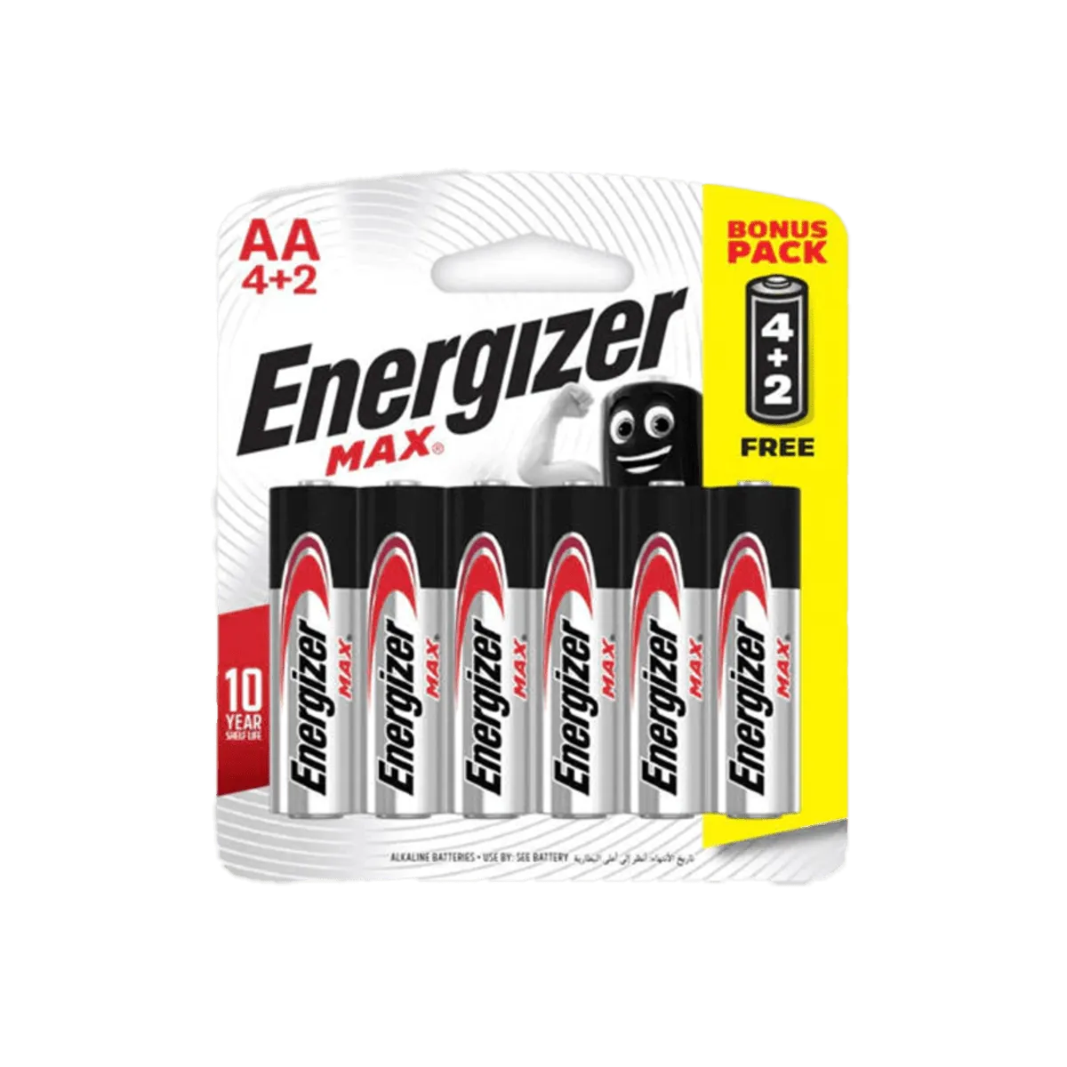Energizer Max AA Battries 4+2 Pack