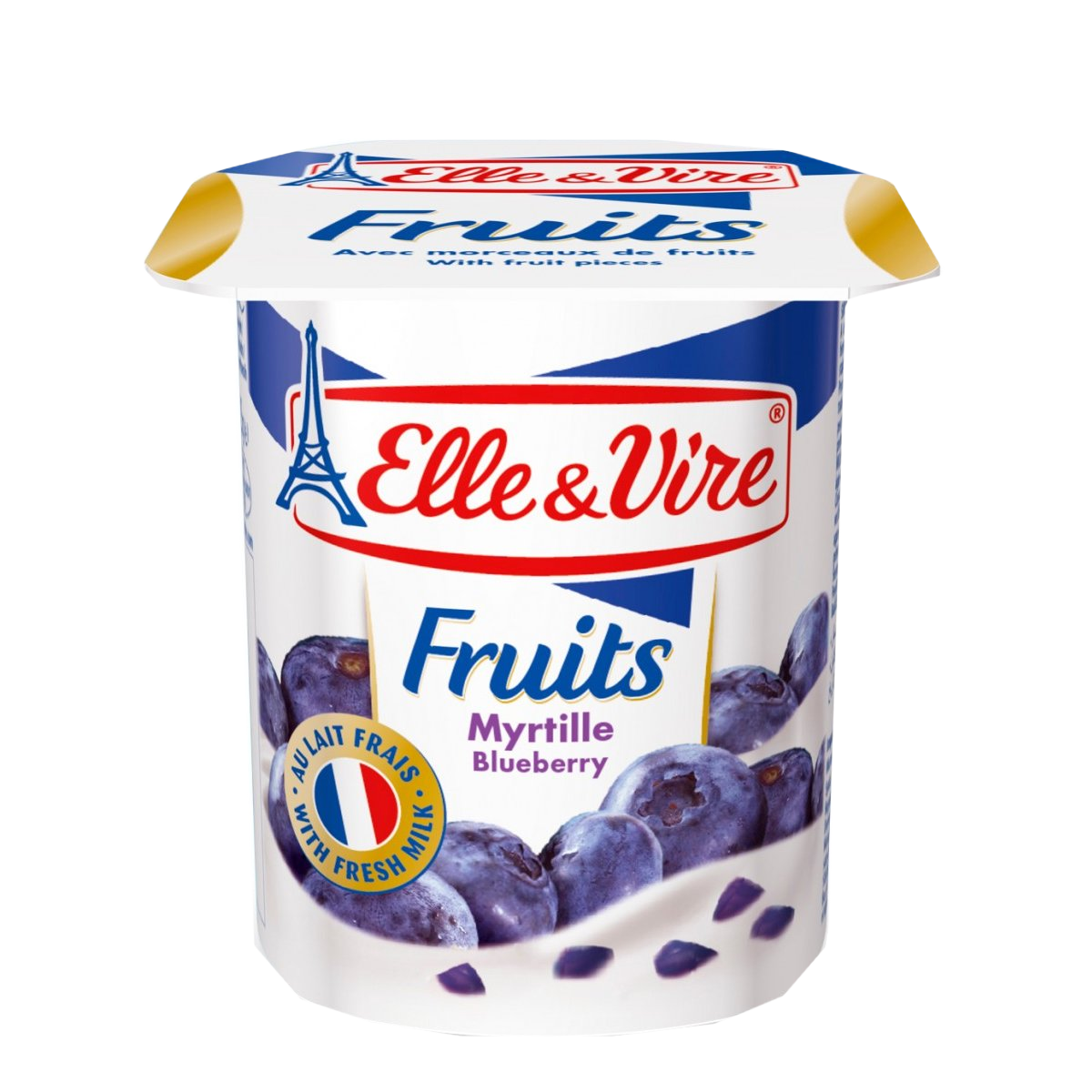 Elle & Vire Myrtille Blueberry Yoghurt 125G