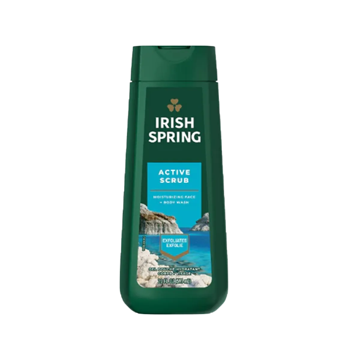 Irish Spring Active Scrub Face & Body Wash 591Ml