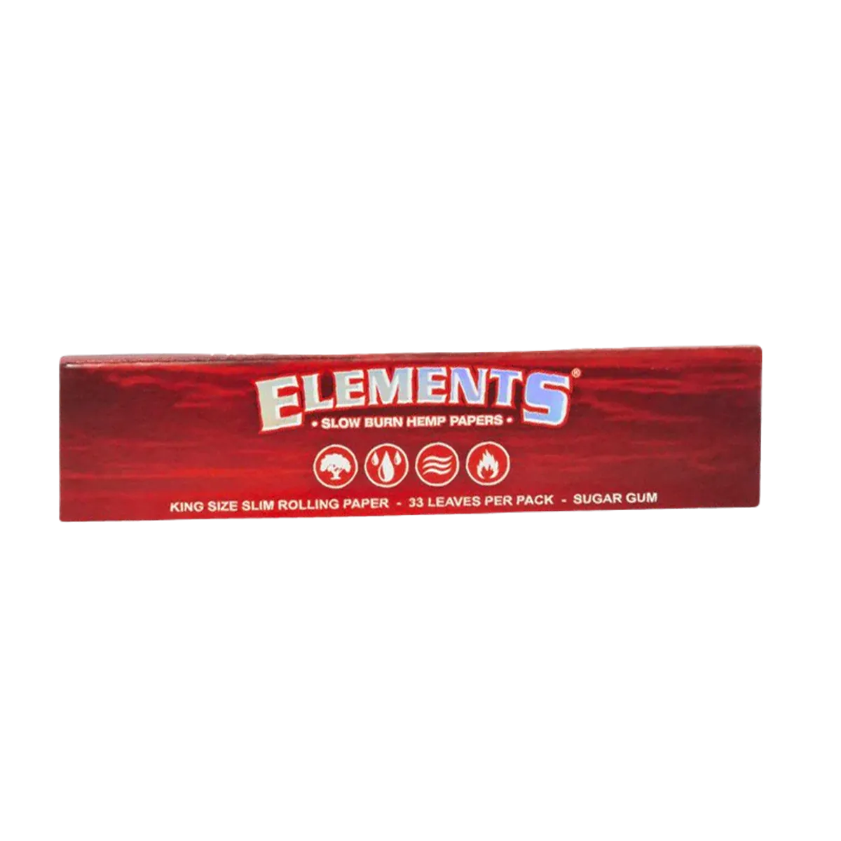 Elements King Size Slim Rolling Paper Red