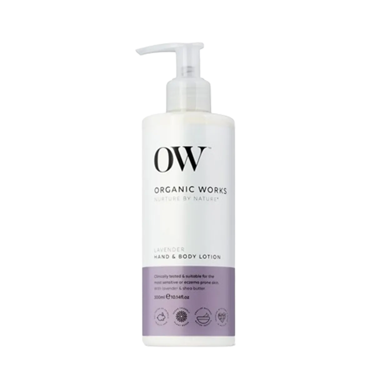 Organic Works Lavender Hand & Body Lotion, 300 ml