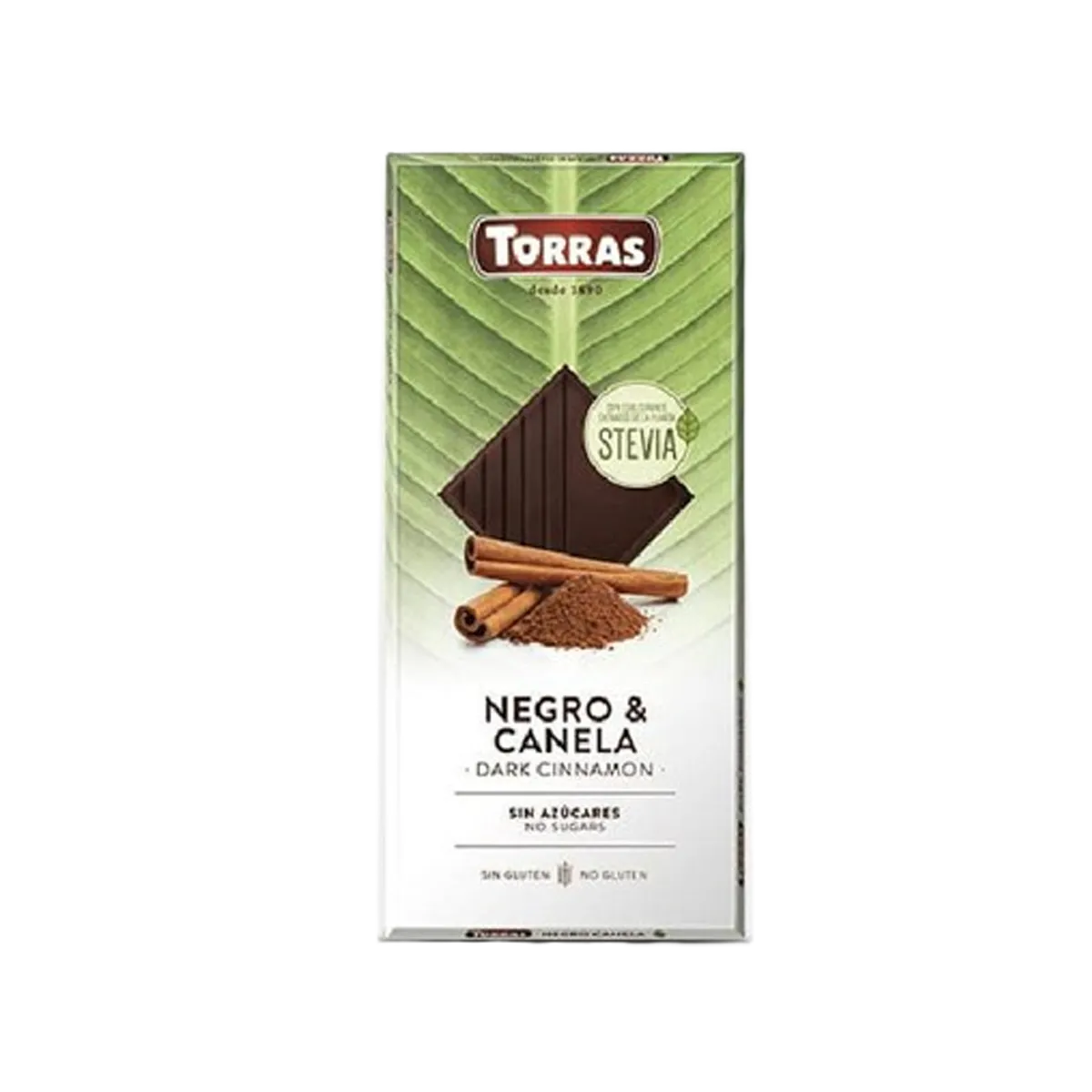 Torras Stevia Chocolate Dark Cinnamon Sugar Free 125g