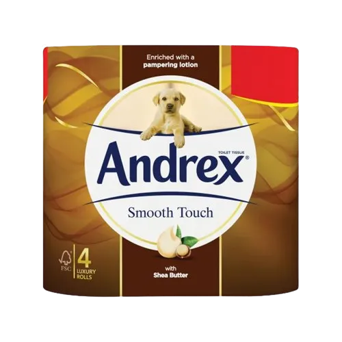 Andrex Smooth Touch Toilet Roll Tissue 4 Rolls