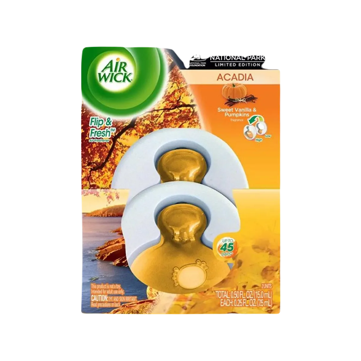 Air Wick Flip And Fresh Acadia Sweet Vanilla And Pumpkin