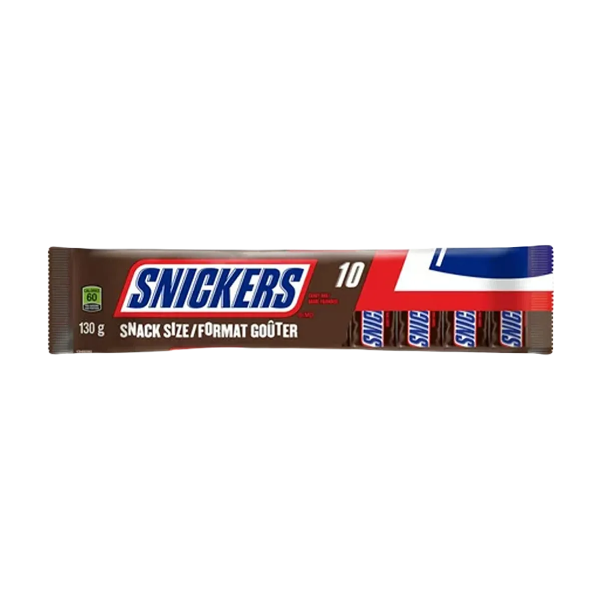 Snickers Milk Chocolate Snack Size Bars 10 Minis 130g