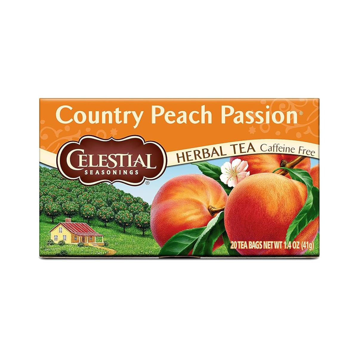 Celestial Seasonings, Herbal Tea Country Peach Passion 20 Tea Bags, Case Of 6, 20 bag