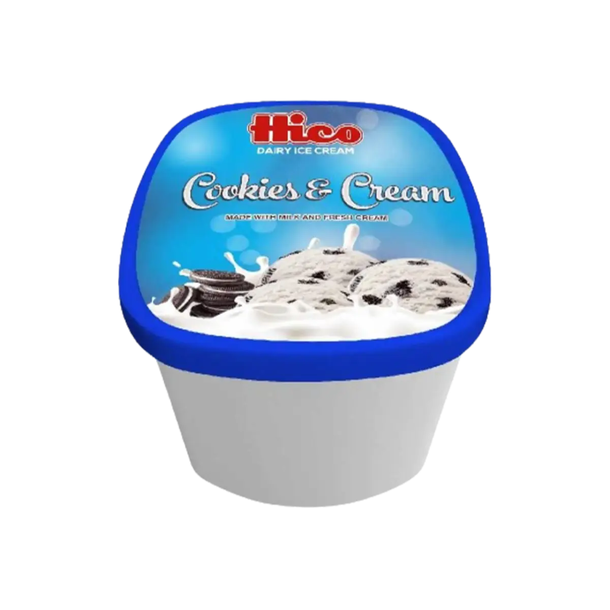 Hico Ice Cream Cookie & Cream Brick Pack 750Ml