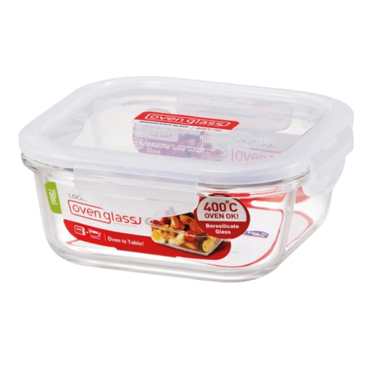 Lock & Lock Boroseal Heat Resistant Glass Square 750ml