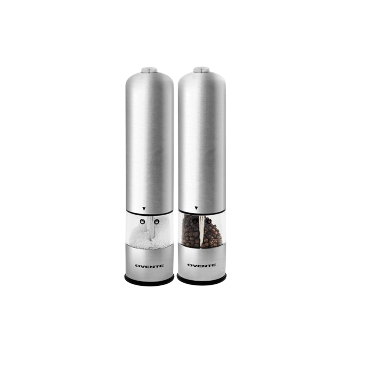 Ovente Electric Salt and Pepper Grinder, Stainless/Silver