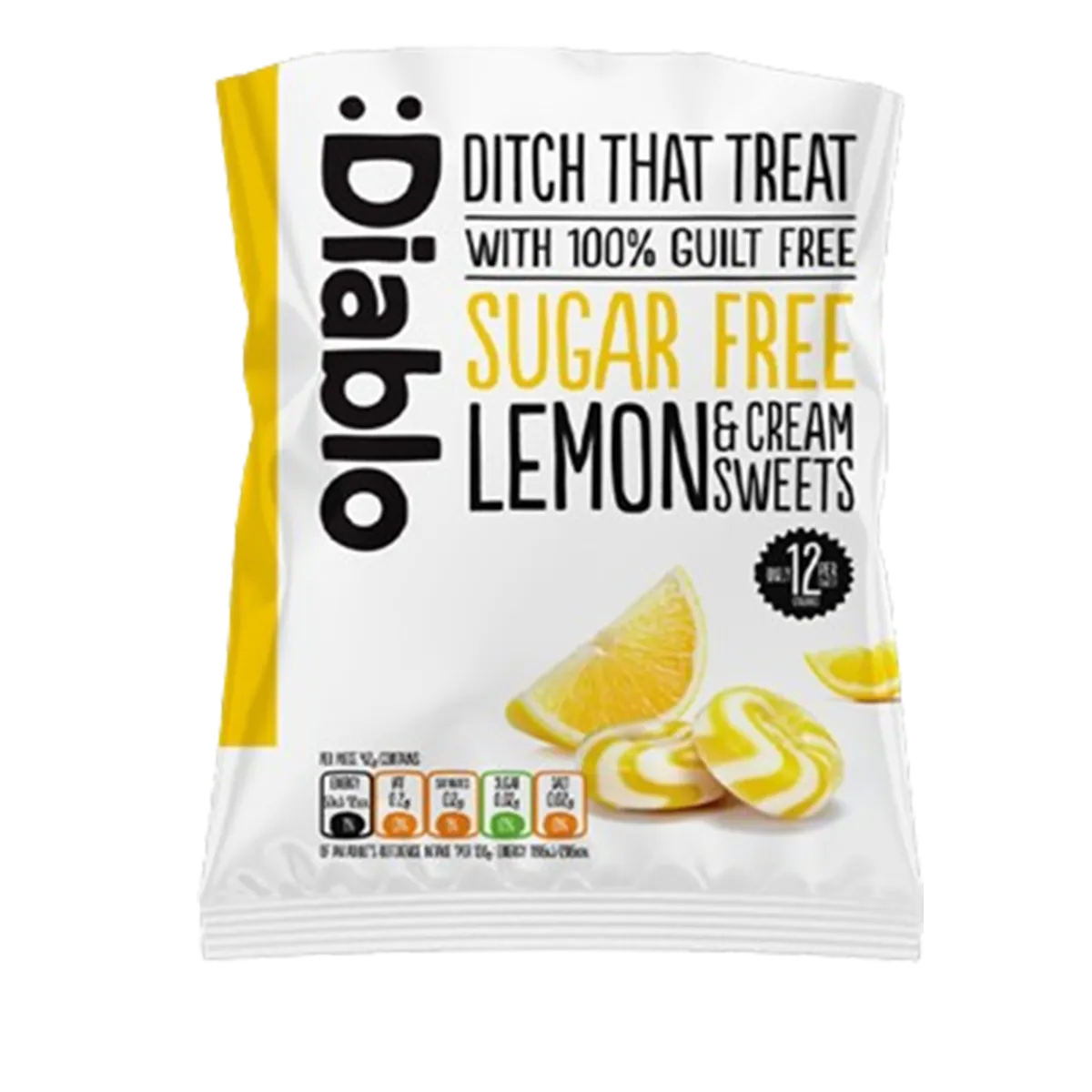 Diablo Sugar Free Lemon & Cream Sweets 75g
