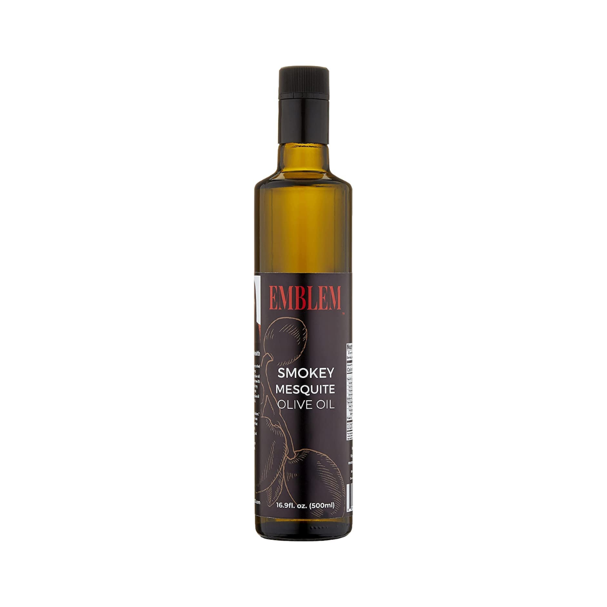 EMBLEM OLIVE OIL, Smokey Mesquite Olive Oil, Case of 6, 16.9oz