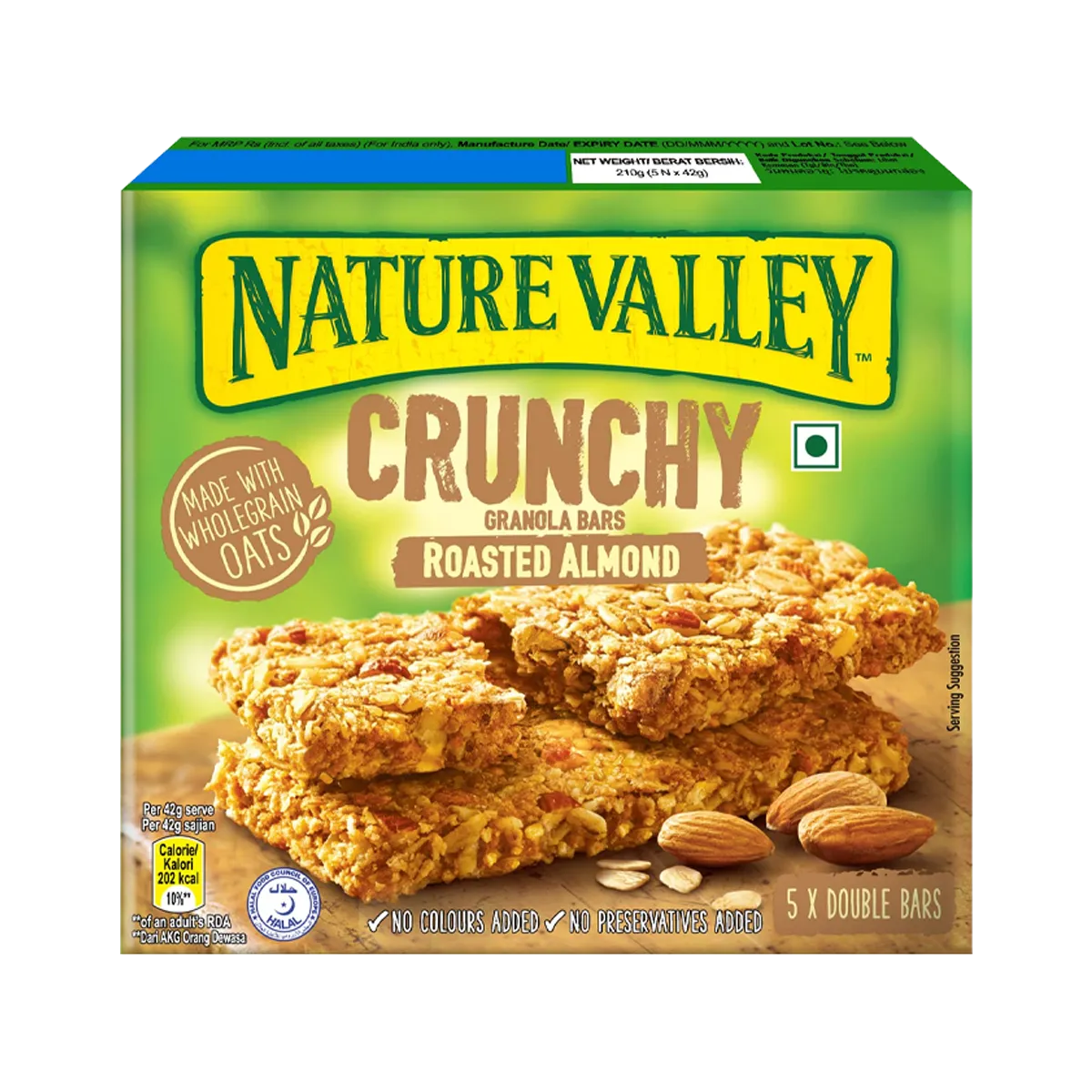 Nature Valley Bar Crunhy Roasted Almond 190g