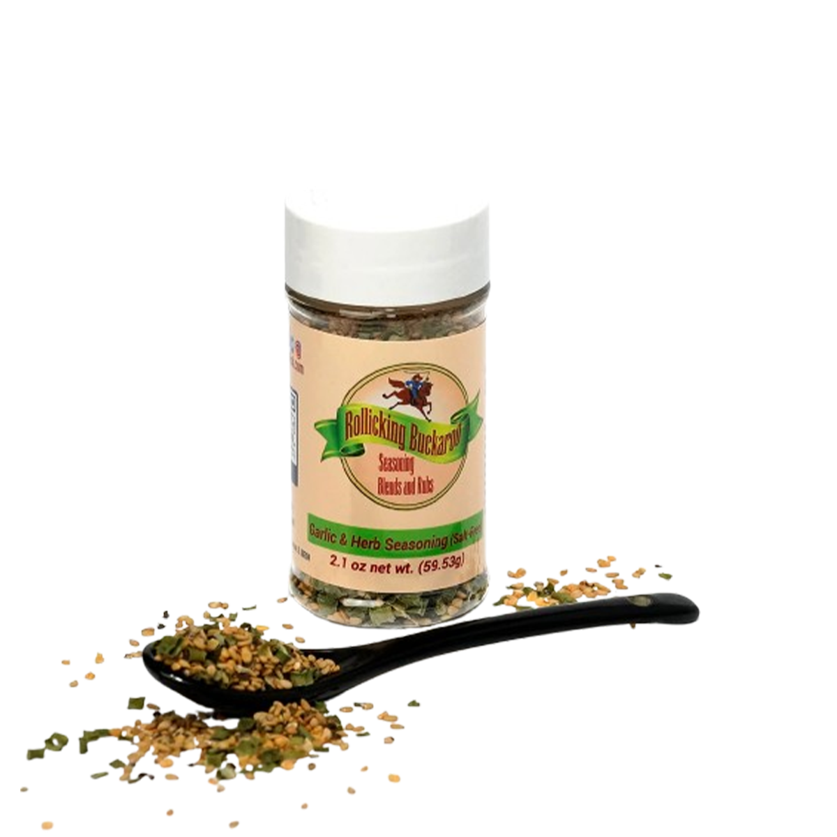 Rollicking Buckaroo Garlic and Herb Seasoning (Salt-Free) - Case of 12 - 2.1 oz.