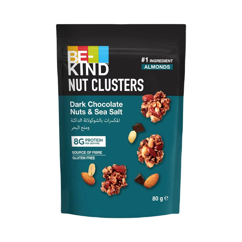 Be Kind Nut Clusters Dark Chocolate Nuts and Sea Salt