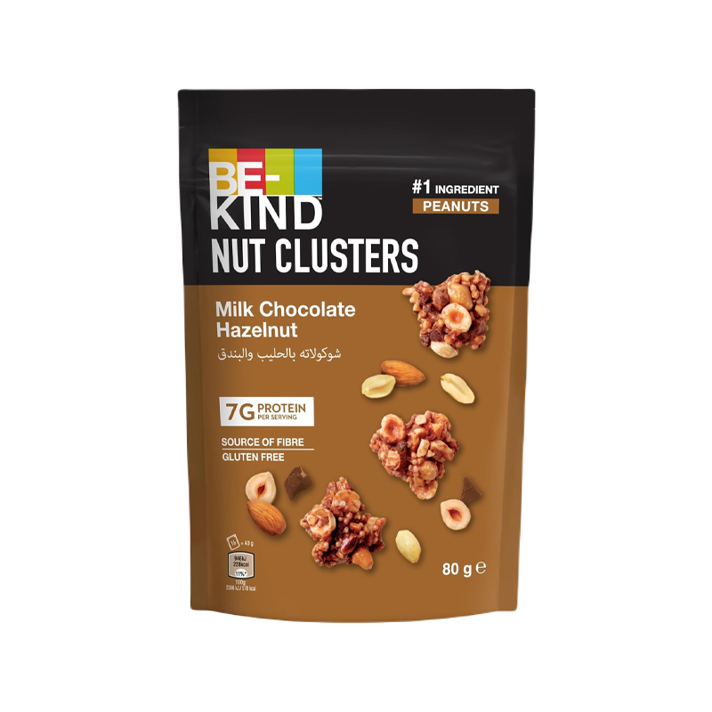 Be Kind nut Clusters Milk Chocolate Hazelnut 80g