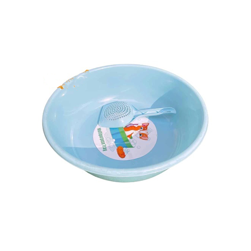 Cat Litter Tray Round Whith Scoop