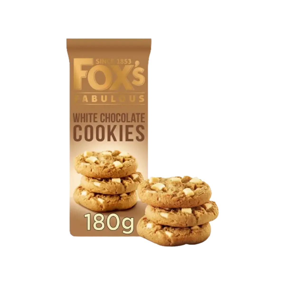 Fox Fabulous White Chocolate Cookies 180G
