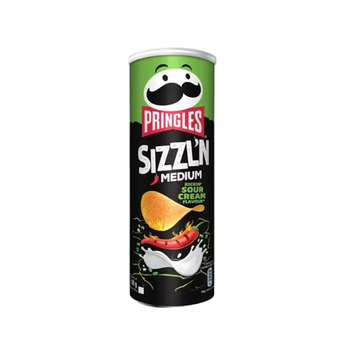 Pringles Sizzln Chips Sour Cream 165G