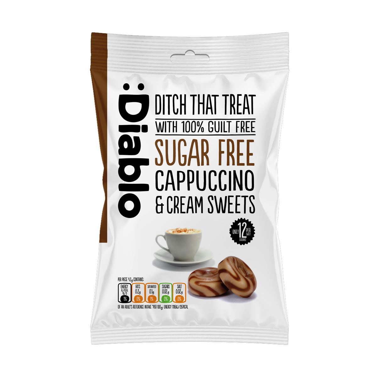 Diablo Sugar Free Cappuccino Cream Sweet 75gm
