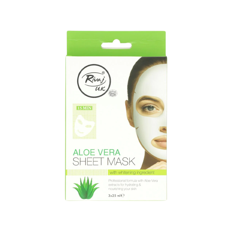 Rivaj uk Aloe vera sheet mask 3x 25 ml