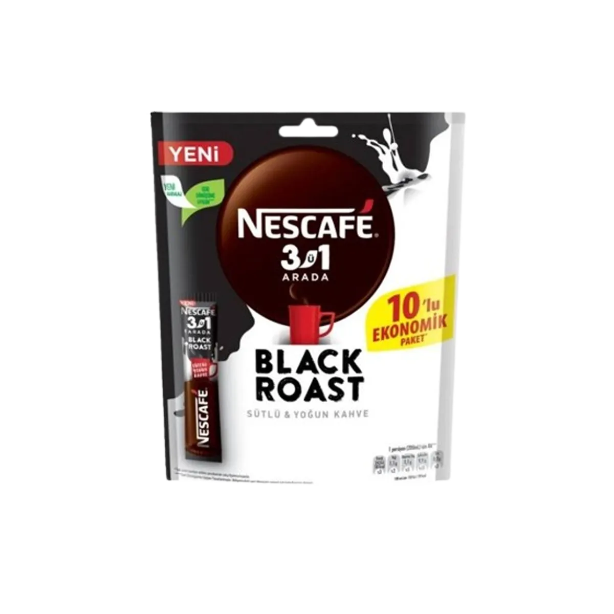 Nescafe 3 U 1 Arada Black Roast Coffee10 Adet