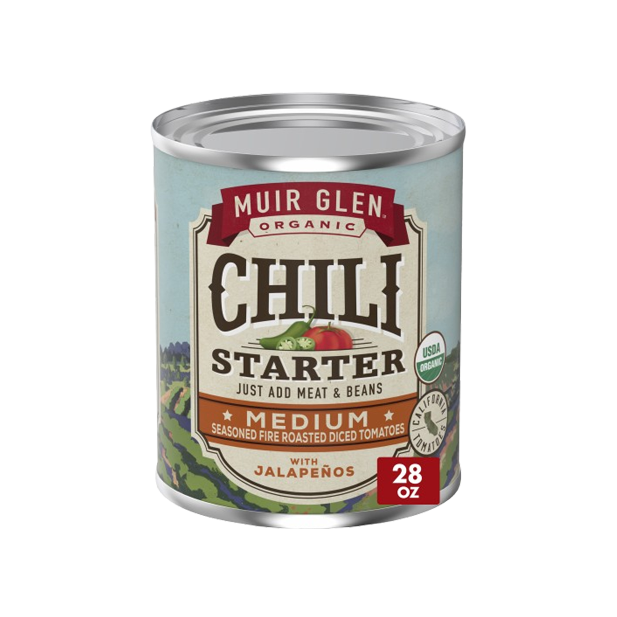 Muir Glen, Chili Starter Seasoned Fire Roasted Diced Tomatoes With Bell Peppers, Case Of 12, 28 oz