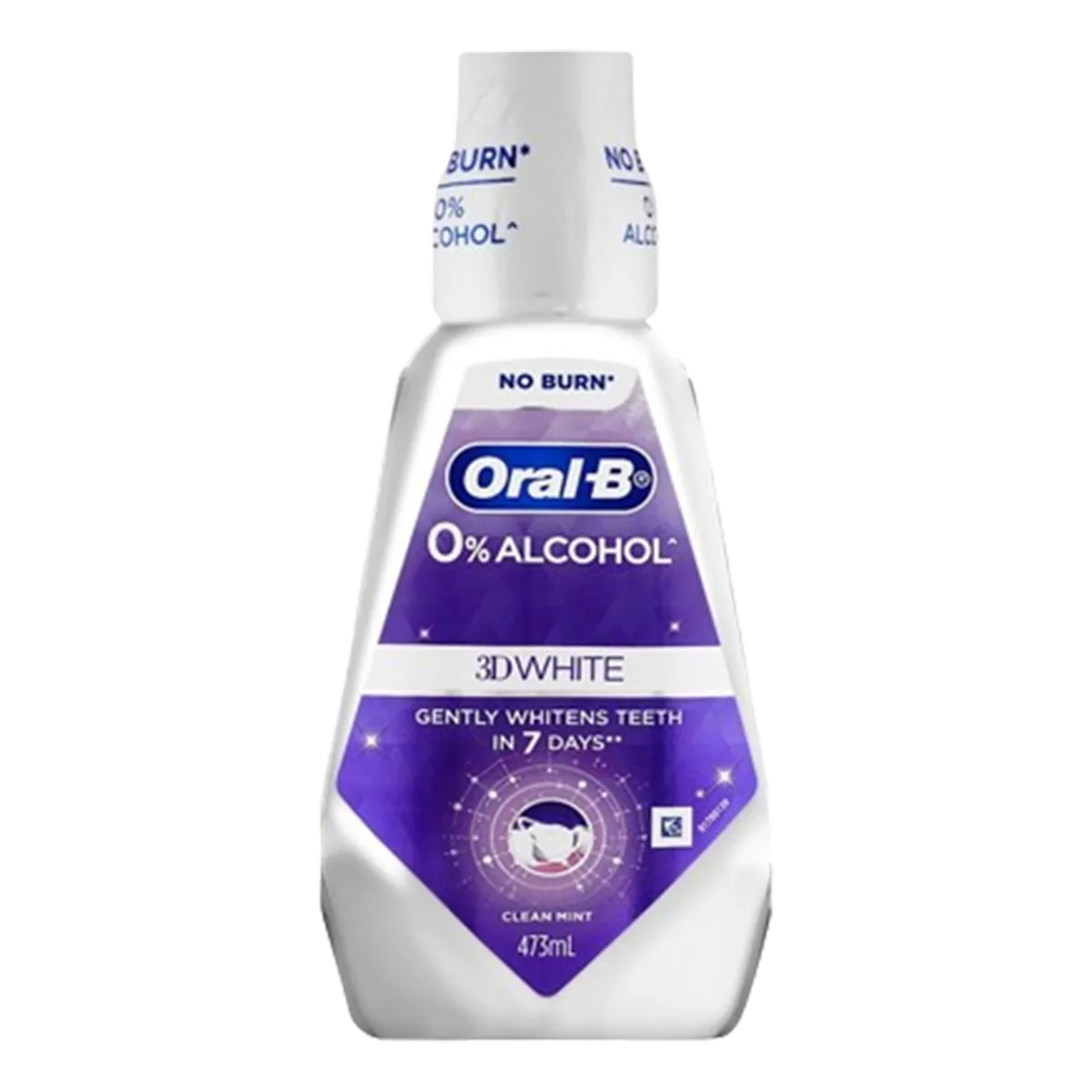 Oral B 3D White Clean Mint Mouth Wash 473ml