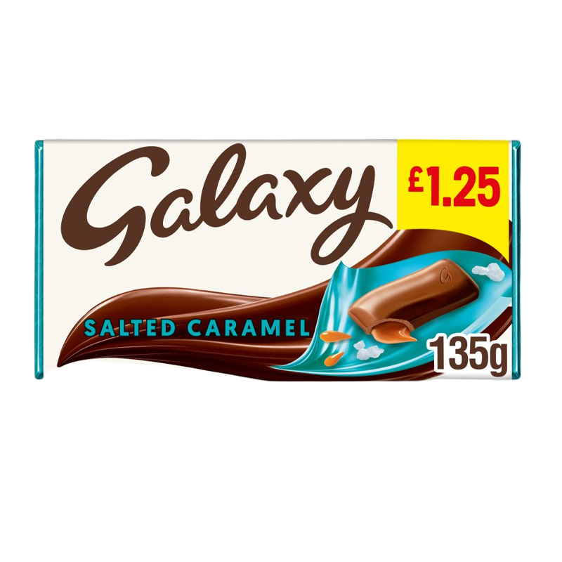 Galaxy Salted Caramel Milk Chocolate Block Bar 135g