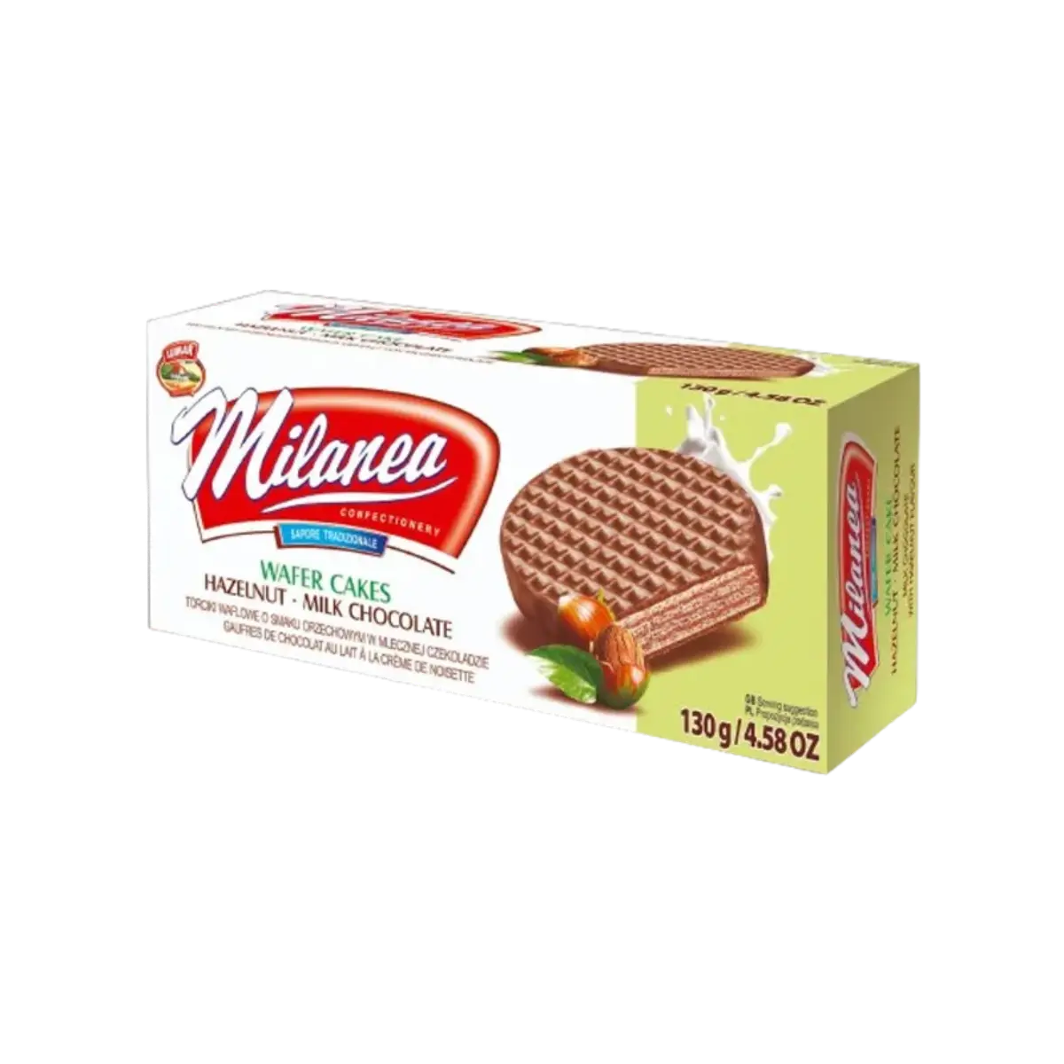 Lumar Milanea Wafer Cakes Milk Chocolate Hazelnut 130G
