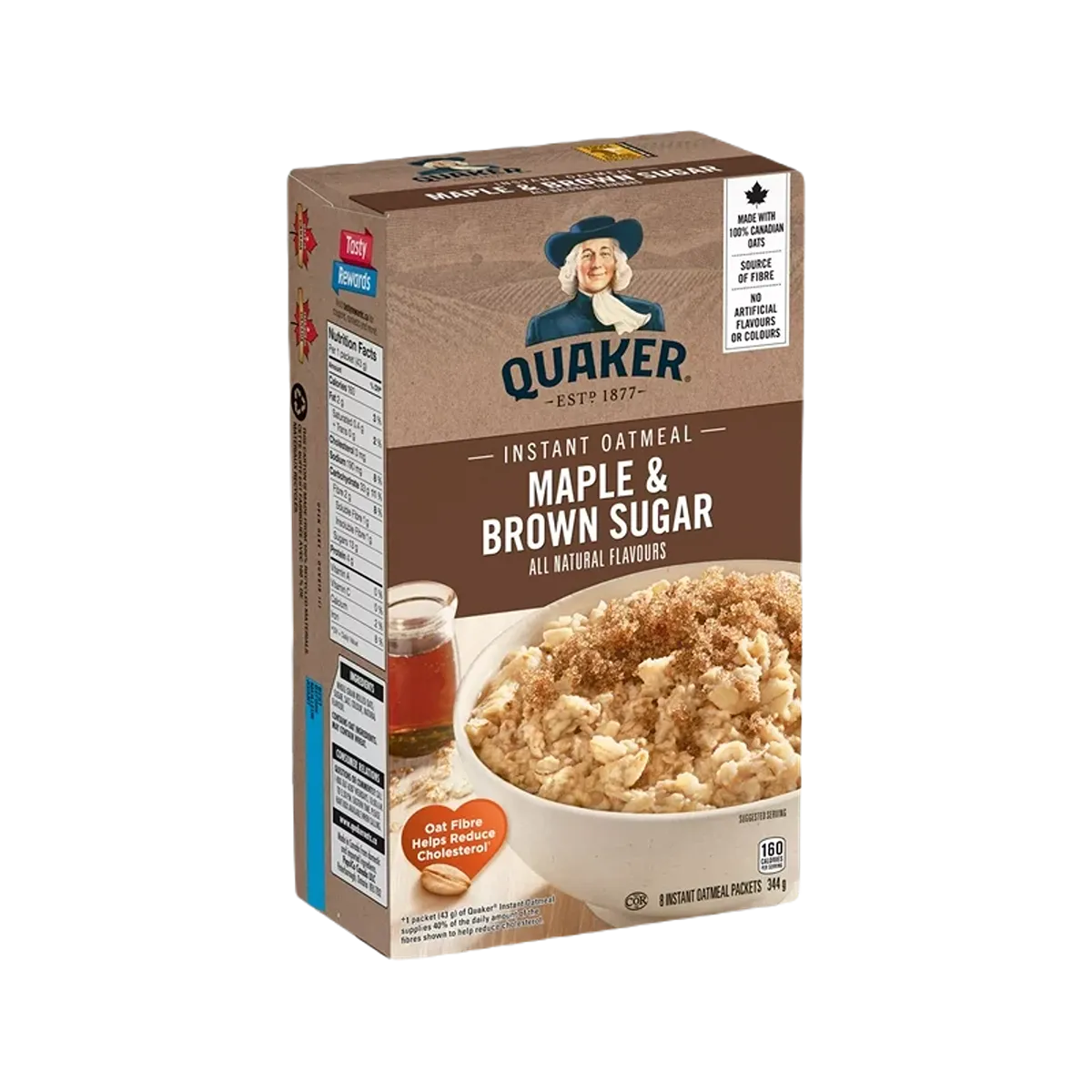 Quaker Oatmeal Maple Brown Sugar 344g