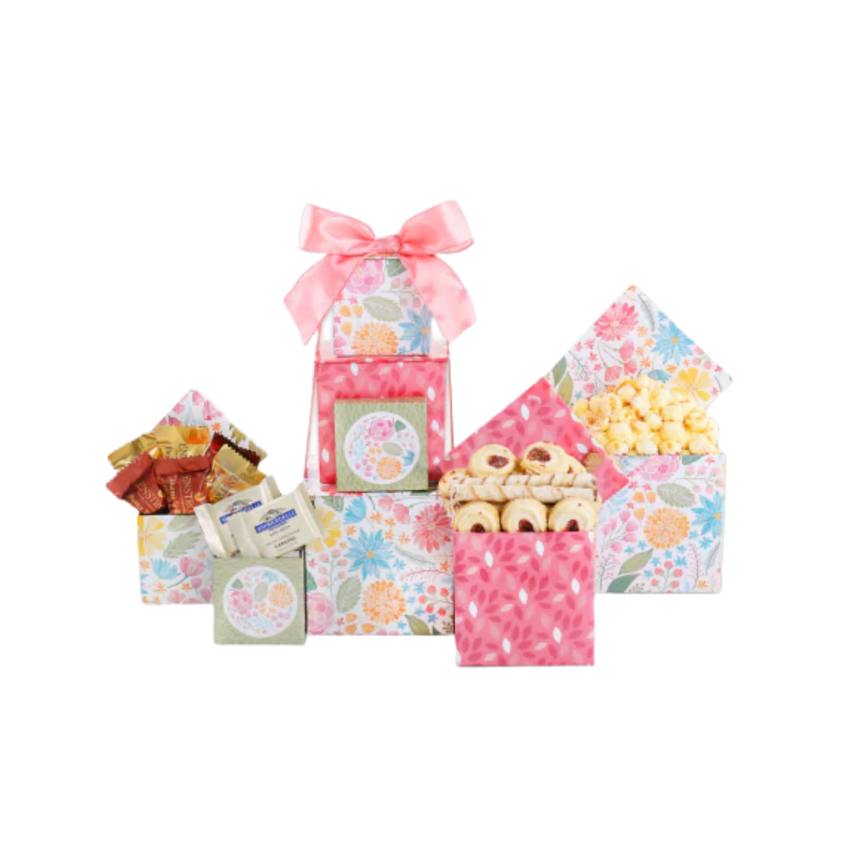 Alder Creek Gift Baskets Spring Floral Gift Tower (7 Items)