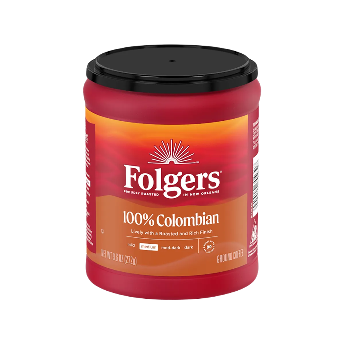 FOLGERS COFFEE 100% COLOMBIAN MEDIUM 272g