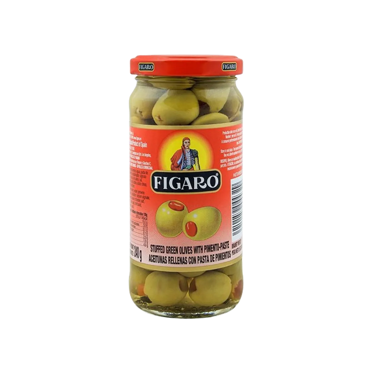 Figaro Green Olives Stuffed 240g