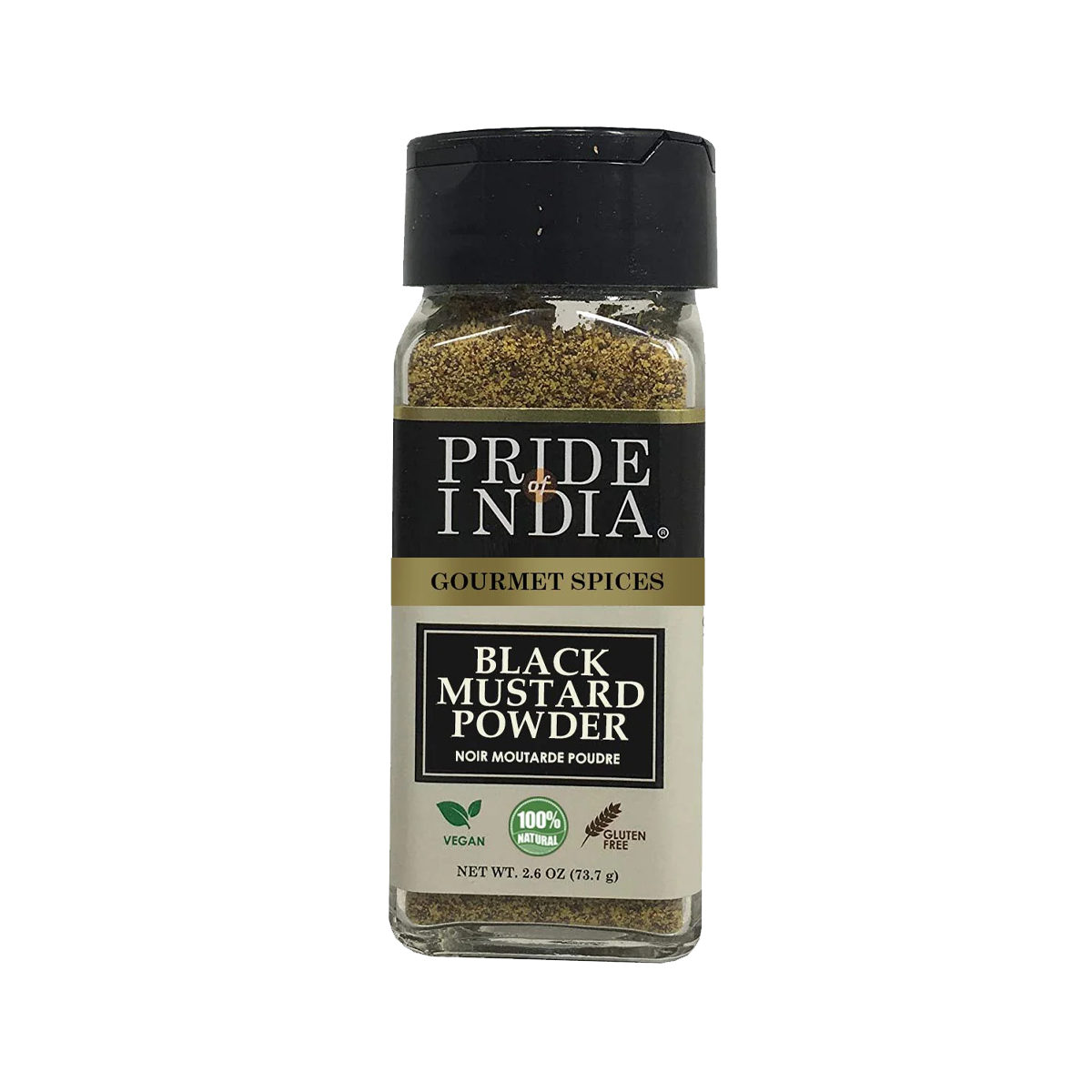 PRIDE OF INDIA Black Mustard Seed Ground - Case of 6 - 2.6 oz