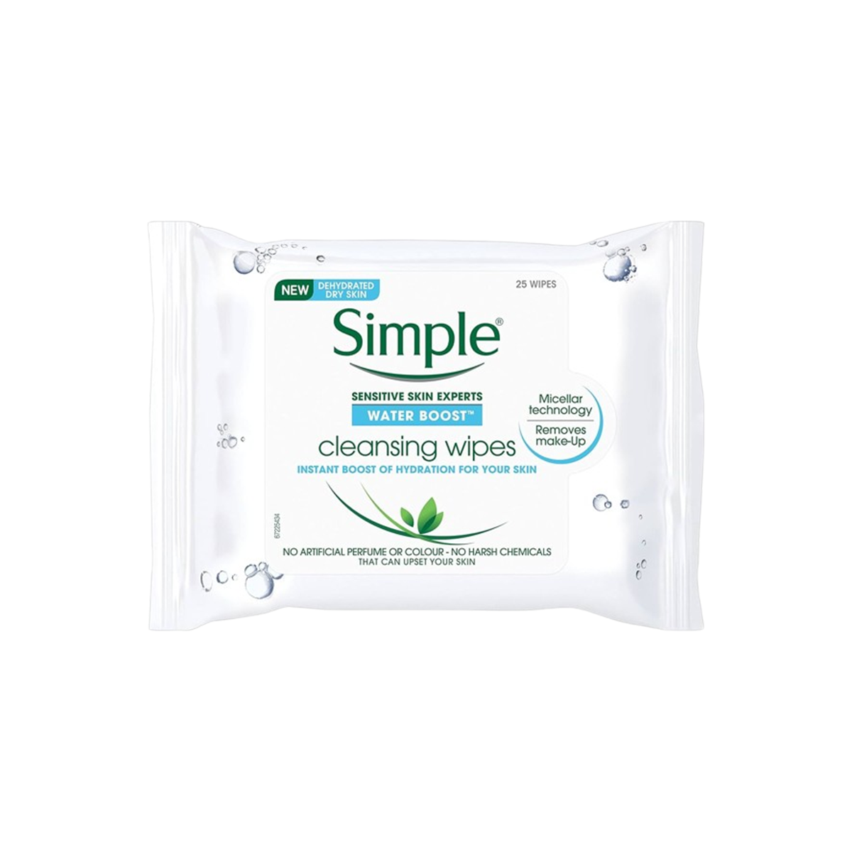 Simple Hydrating Cleansing Wipes Water Boost 25Pcs