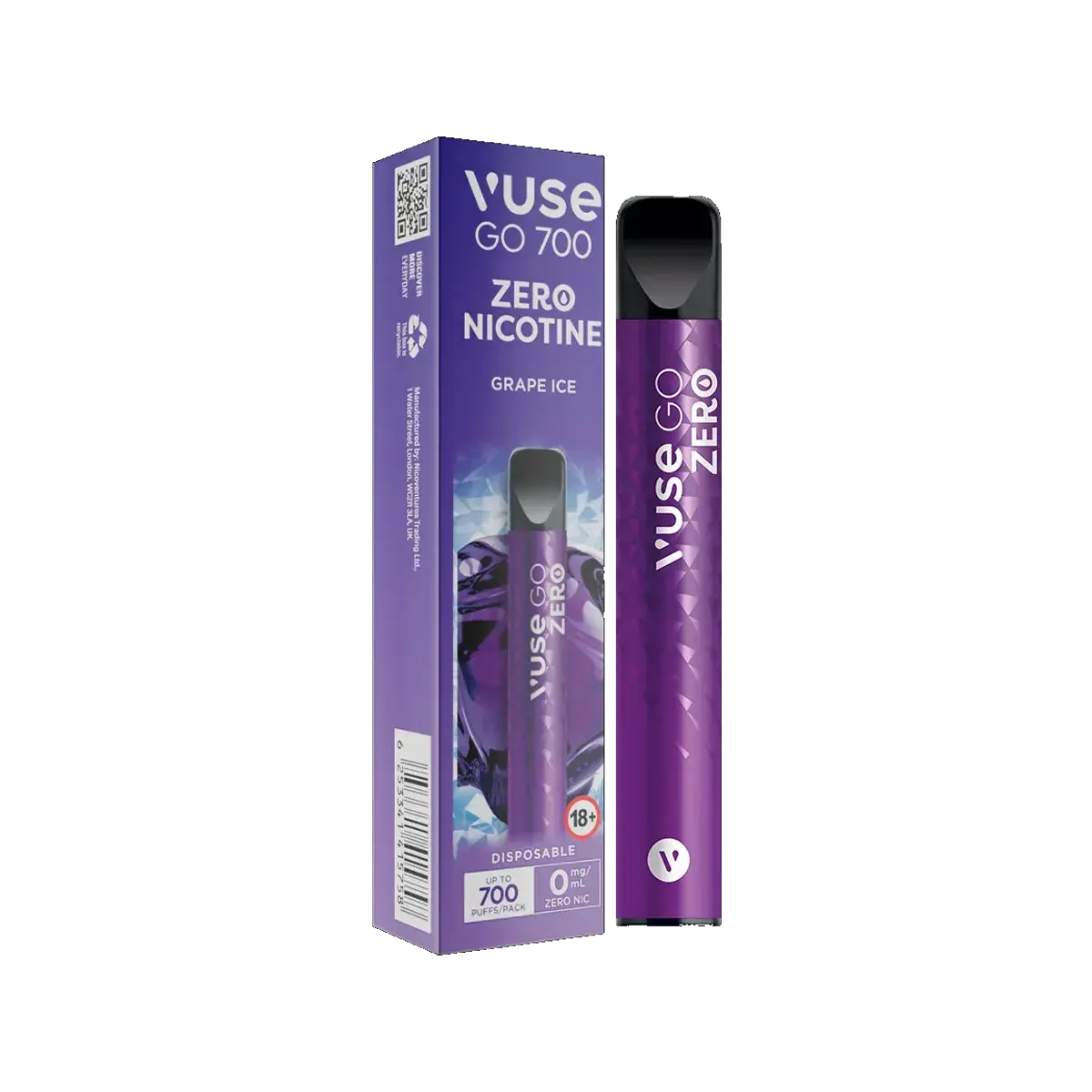 Vuse Go 700 Disposable Grape Ice 0Mg 700 Puff