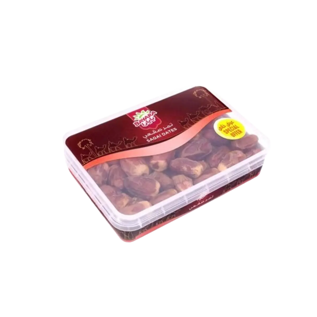 Bayara Dates Sagai Plastic Box 800Gm