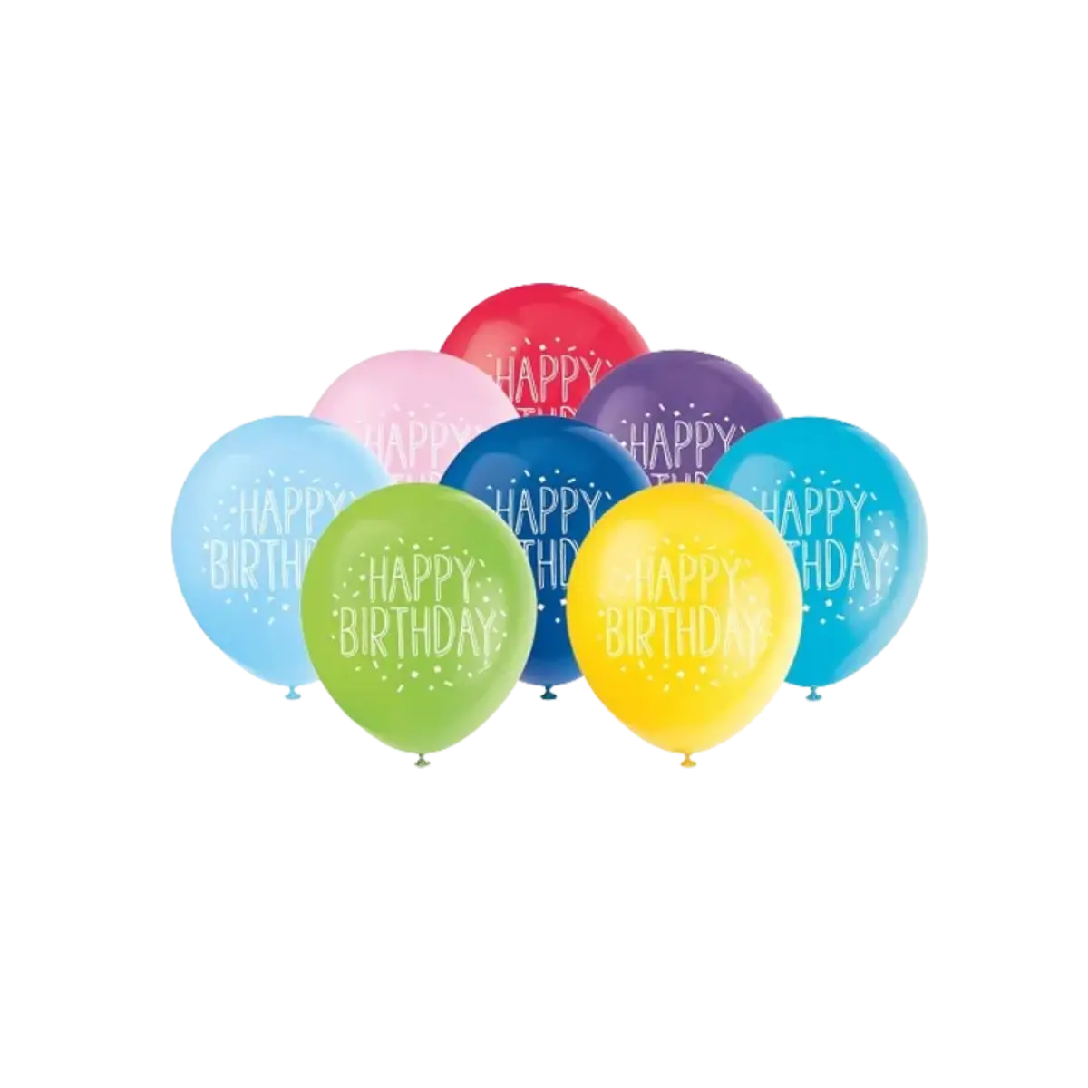 Happy Birthday X Large Balloons 8Pcs Boys & Girl