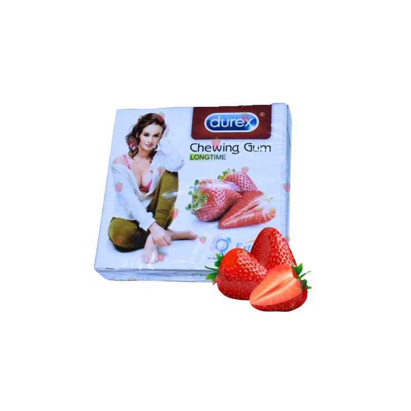 DUREX Strawberry Chewing Gum Long Time Condom