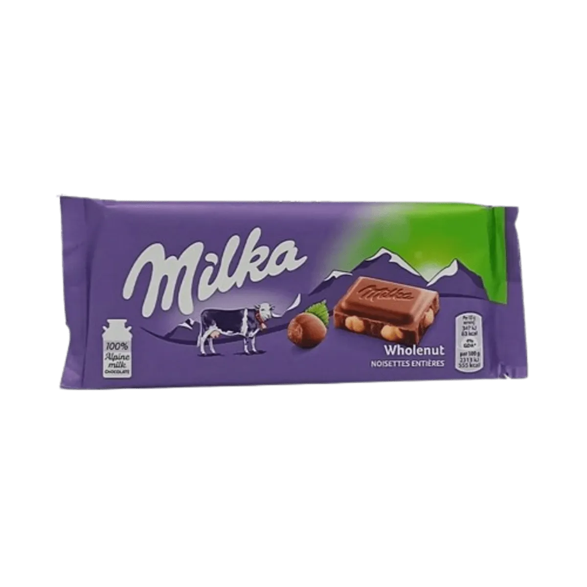 Milka Wholenut Chocolate Bar 90g