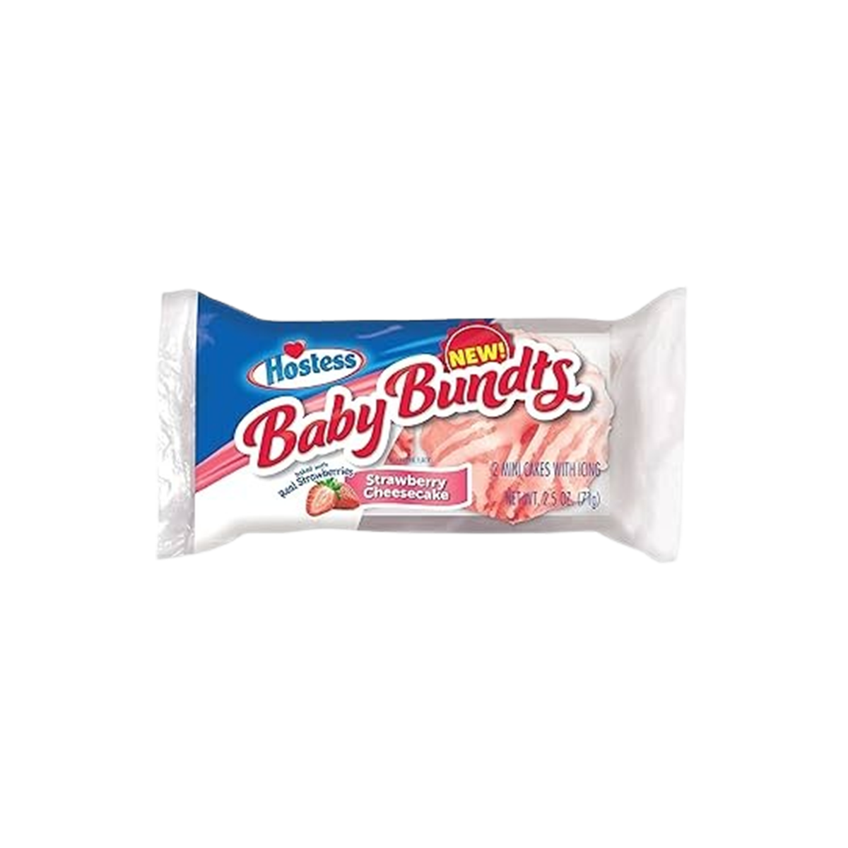 Hostess, Baby Bundts Strawberry Cheesecake, Case Of 6, 10 oz