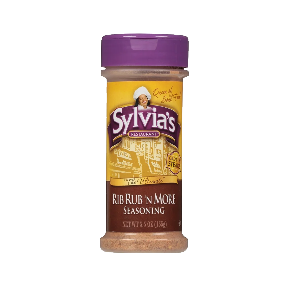 Sylvia's, Rib Rub 'n More Seasoning, Case Of 12, 5.5 oz