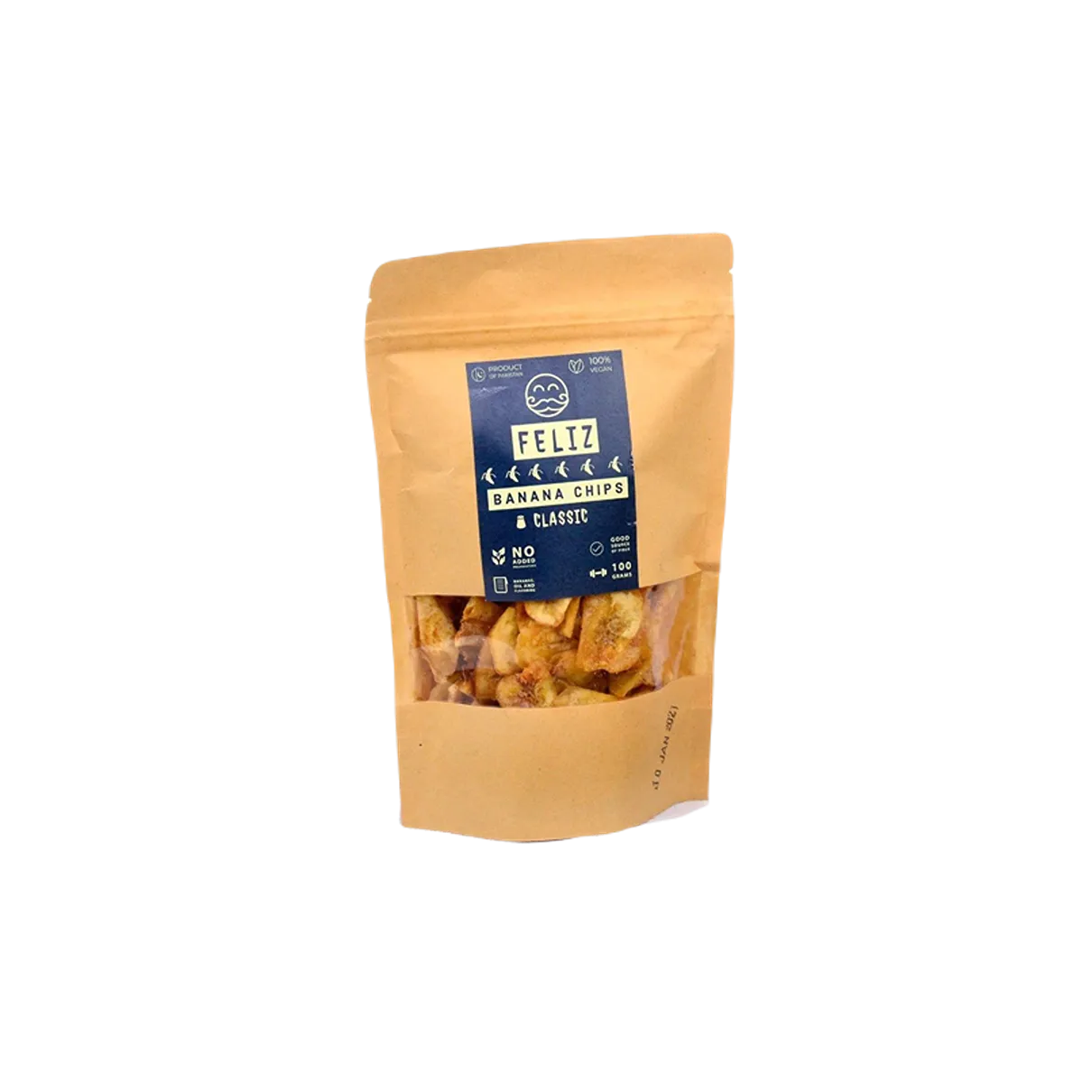 Feliz Banana Chips Classic Salted 100g