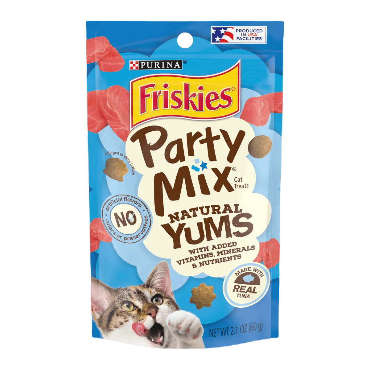 Purina Friskies Party Mix Tuna Natural Yums Crunchy 60g