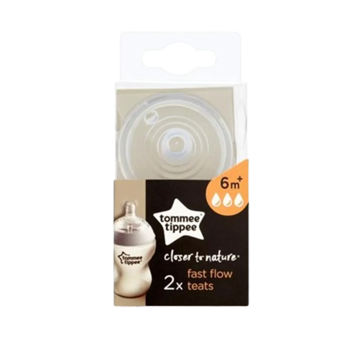 Tommee Tippee TT 422124 CTN 2PK Soft teath-fast flow